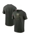 Nike Men's Forest Green New York Giants 2025 Salute To Service Sideline Primary Edge Dri-fit T-shirt In Animal Print