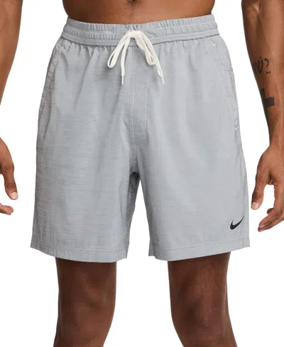 Nike Mens  Dri-fit Si Fleece 8shorts In Pale Ivory/dark Gray