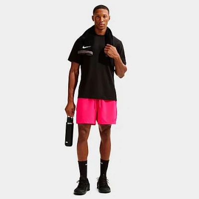Nike Men's Form Dri-fit Unlined 5" Versatile Shorts In Pink
