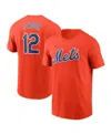 Nike Youth Boys And Girls Francisco Lindor Orange New York Mets Player Name And Number T-shirt In Orange