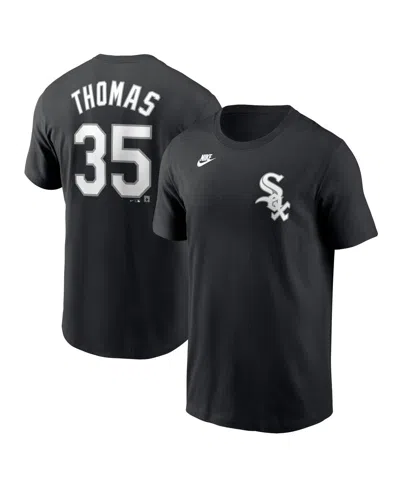 NIKE MEN'S FRANK THOMAS BLACK CHICAGO WHITE SOX COOPERSTOWN COLLECTION FUSE NAME NUMBER T-SHIRT