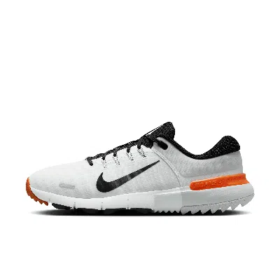 Nike Men's Free Golf Nn Golf Shoes In White/safety Orange/black