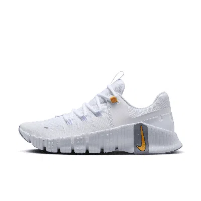 Nike Free Metcon 5 Men's Training Shoes In White/ Sundial/ Grey/ Slate
