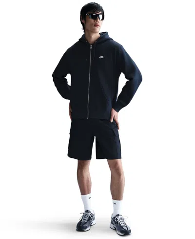 Nike Men's Full-zip Fleece Hoodie In Black