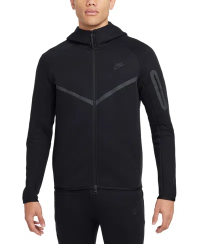 NIKE MEN'S TECH FLEECE FULL-ZIP WINDRUNNER LOGO HOODIE