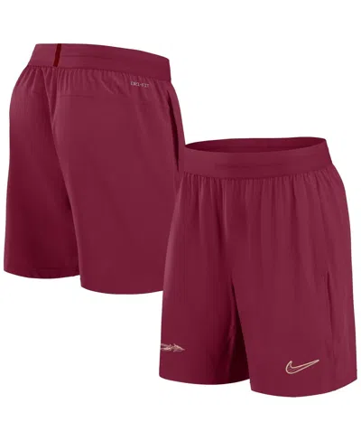 Nike Men's Garnet Florida State Seminoles 2024 Sideline Performance Shorts In Garnet,gold