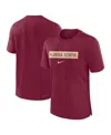 Nike Men's Garnet Florida State Seminoles 2024/25 Sideline Player Performance Tri-blend T-shirt In Garnet,gold
