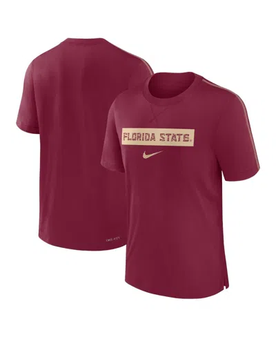 Nike Men's Garnet Florida State Seminoles 2024/25 Sideline Player Performance Tri-blend T-shirt In Garnet,gold
