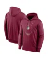 Nike Men's Garnet Florida State Seminoles Football Icon Performance Fleece Pullover Hoodie In Garnet