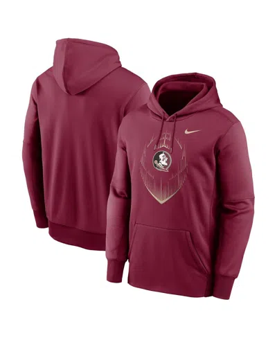 Nike Men's Garnet Florida State Seminoles Football Icon Performance Fleece Pullover Hoodie