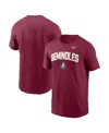 Nike Florida State Primetime Arch Stack  Men's College T-shirt In Burgundy