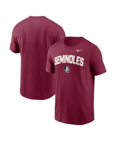 NIKE MEN'S GARNET FLORIDA STATE SEMINOLES PRIMETIME ARCH STACK T-SHIRT