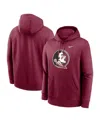 Nike Florida State Seminoles Primetime Evergreen Club Primary Logo  Men's College Pullover Hoodie In Garnet