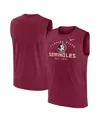 Nike Men's Garnet Florida State Seminoles Primetime Legend Lock Up Performance Muscle Tank Top In Garnet