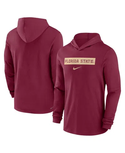Nike Men's Garnet Florida State Seminoles Sideline Hoodie Performance Long Sleeve T-shirt
