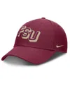 Nike Men's Garnet Florida State Seminoles Slanted Primetime Rise Performance Adjustable Hat In Burgundy