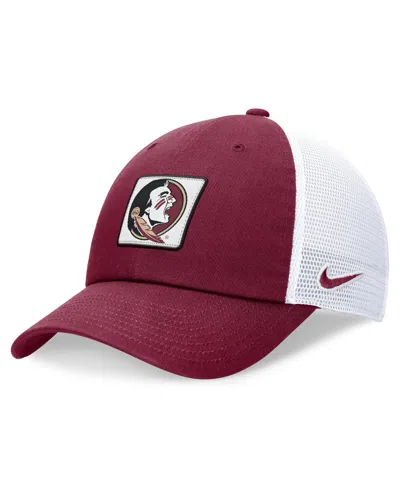 Nike Men's Garnet/white Florida State Seminoles Primetime Club Trucker Adjustable Hat In Garnet,white