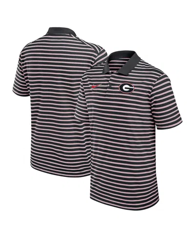 Nike Men's Georgia Bulldogs Primetime Victory Striped Performance Polo In Black,white