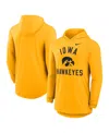 Nike Iowa Campus Arch  Men's Dri-fit College Long-sleeve Hooded T-shirt In Yellow