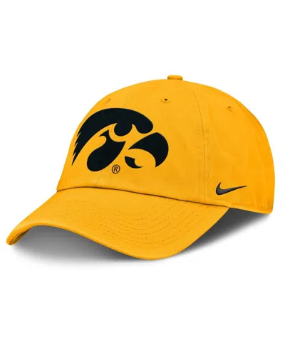 NIKE MEN'S GOLD IOWA HAWKEYES PRIMETIME CLUB ADJUSTABLE HAT
