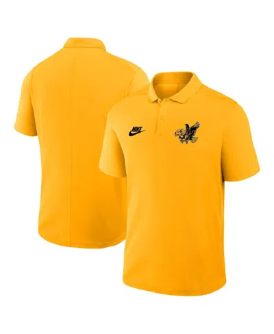 Nike Men's Gold Iowa Hawkeyes Primetime Victory Legacy Vault Logo Performance Polo Shirt