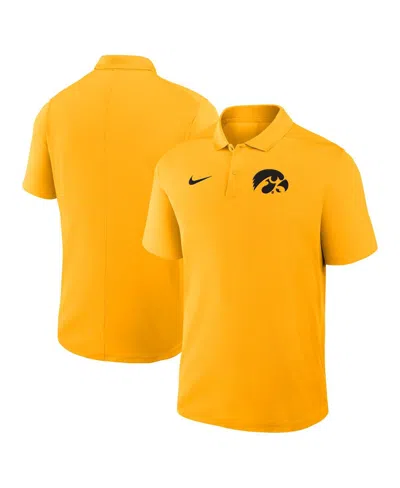 Nike Men's Gold Iowa Hawkeyes Primetime Victory Primary Logo Performance Polo Shirt