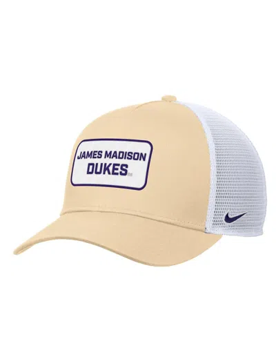 Nike Men's Gold James Madison Dukes 2025 On-field Rise Trucker Adjustable Hat