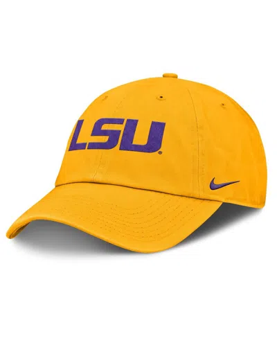 NIKE MEN'S GOLD LSU TIGERS PRIMETIME CLUB ADJUSTABLE HAT