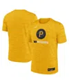 Nike Men's Gold Pittsburgh Pirates 2025 City Connect Authentic Collection Velocity Performance T-shirt In Yellow