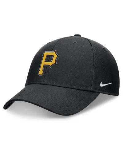 Nike Men's Gold Pittsburgh Pirates Evergreen Club Performance Adjustable Hat In Blck,blk