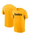 Nike Gold Pittsburgh Steelers Primetime Legend Wordmark Performance T-shirt In Gold