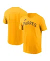 Nike Gold San Diego Padres Cooperstown Wordmark T-shirt