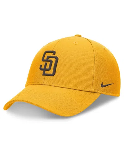 Nike Men's Gold San Diego Padres Evergreen Club Performance Adjustable Hat In Yellow