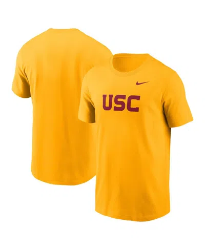 NIKE MEN'S GOLD USC TROJANS PRIMETIME EVERGREEN WORDMARK T-SHIRT