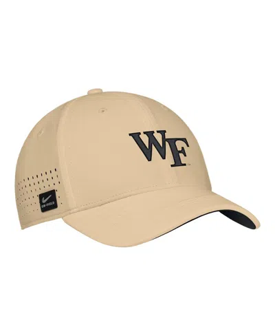 Nike Men's Gold Wake Forest Demon Deacons 2025â On-field Performance Flex Hat In Neutral