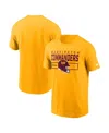 Nike Gold Washington Commanders Primetime Helmet Essential T-shirt In Yellow