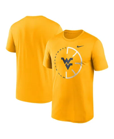 Nike Men's Gold West Virginia Mountaineers Legend Basketball Icon Performance T-shirt
