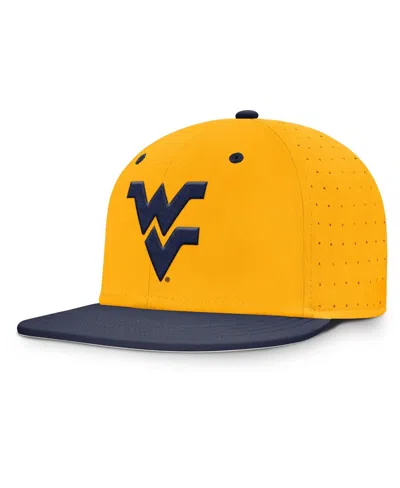 Nike Men's Gold West Virginia Mountaineers On-field Dugout True Performance Fitted Hat In Yellow