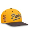Nike Men's Gold/brown San Diego Padres Cooperstown Collection Pro Performance Snapback Hat In Gold,brown
