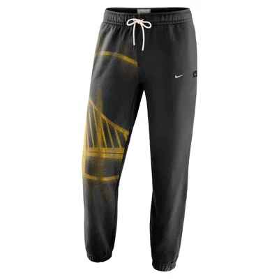 Nike Men's Golden State Warriors Standard Issue Fleece Basketball Pants In Multi