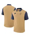 Nike Men's Gold/navy Houston Astros Cooperstown Collection Color-block Victory Performance Polo Shirt In Gold,navy