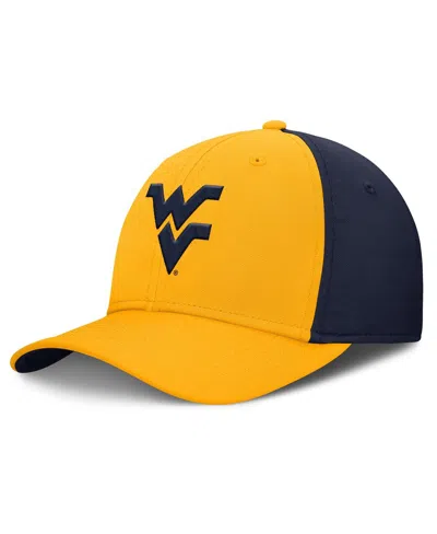 Nike Men's Gold/navy West Virginia Mountaineers 2025 Sideline Rise Local Performance Flex Hat In Multi