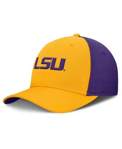 Nike Men's Gold/purple Lsu Tigers 2025 Sideline Rise Local Performance Flex Hat