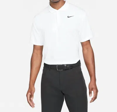 Nike Men's Golf Short Sleeve Polo In White Black