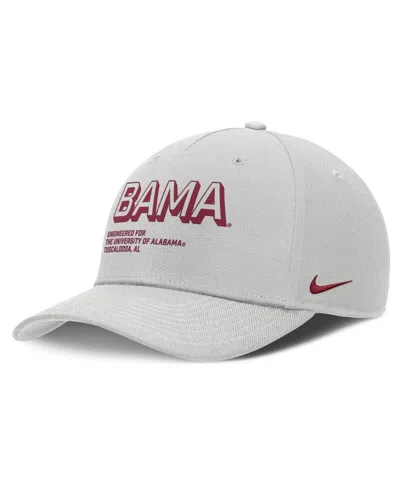 NIKE MEN'S GRAY ALABAMA CRIMSON TIDE 2025 SIDELINE DUST PINCHED RISE ADJUSTABLE HAT