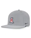 Nike Men's Gray Arizona Wildcats On-field Dugout True Performance Fitted Hat In Gray