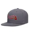 Nike Men's Gray Atlanta Braves Performance True Fitted Hat In Gray