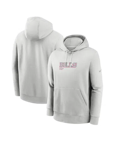 NIKE MEN'S GRAY BUFFALO BILLS EDGE PACK FRENCH TERRY CLUB PULLOVER HOODIE