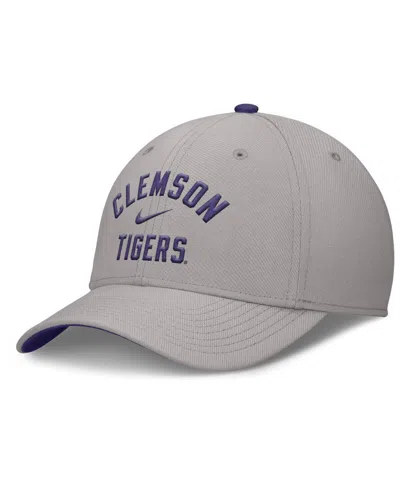Nike Men's Gray Clemson Tigers Rise Prep Performance Flex Hat