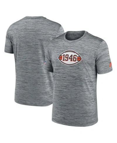 Nike Men's Gray Cleveland Browns Velocity Alternate Logo Performance T-shirt